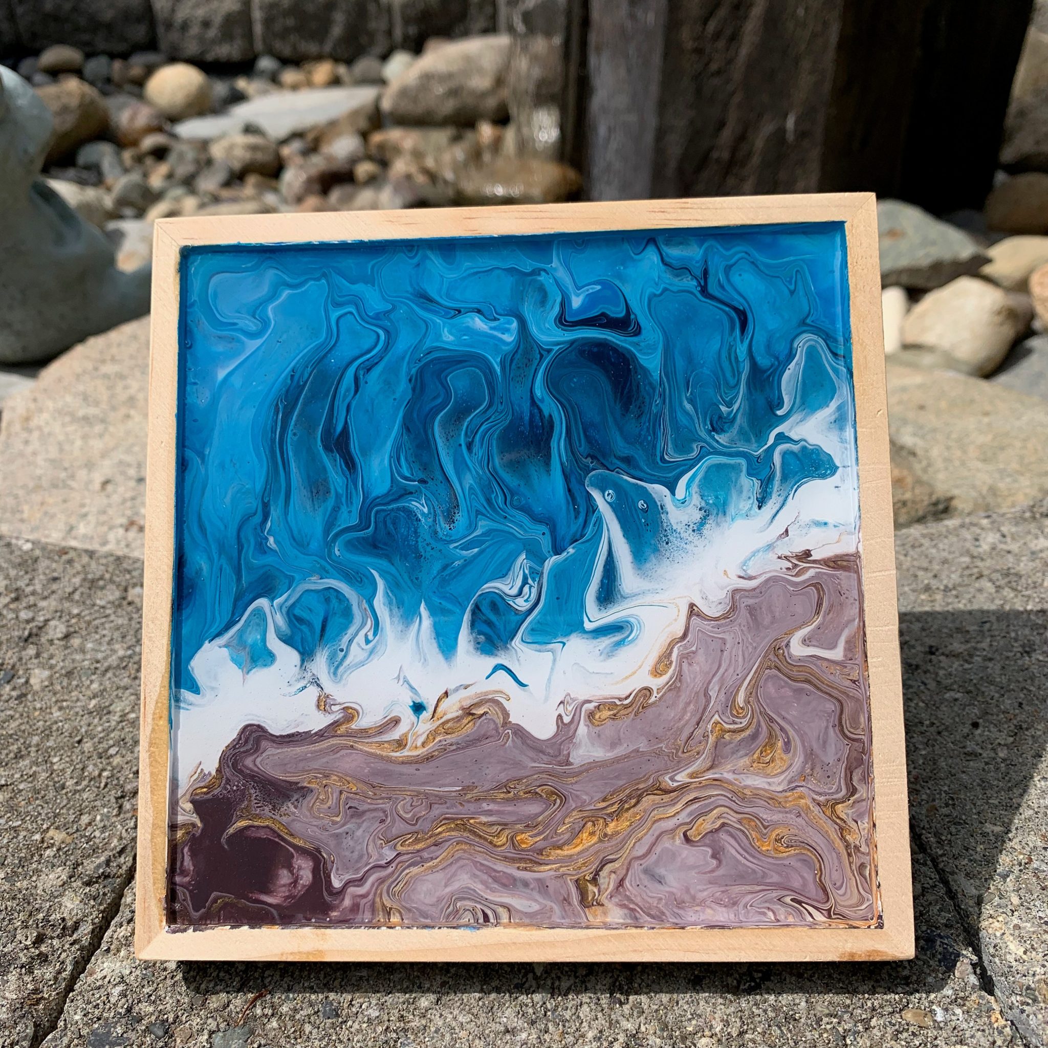 fluid art beach