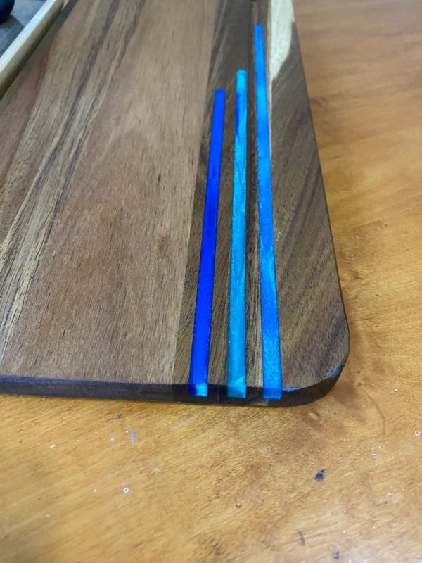 charcuterie board resin inlay angle