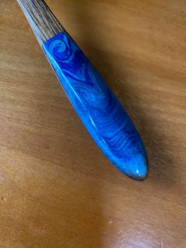 resin enhanced wooden teaspoon handle backside a