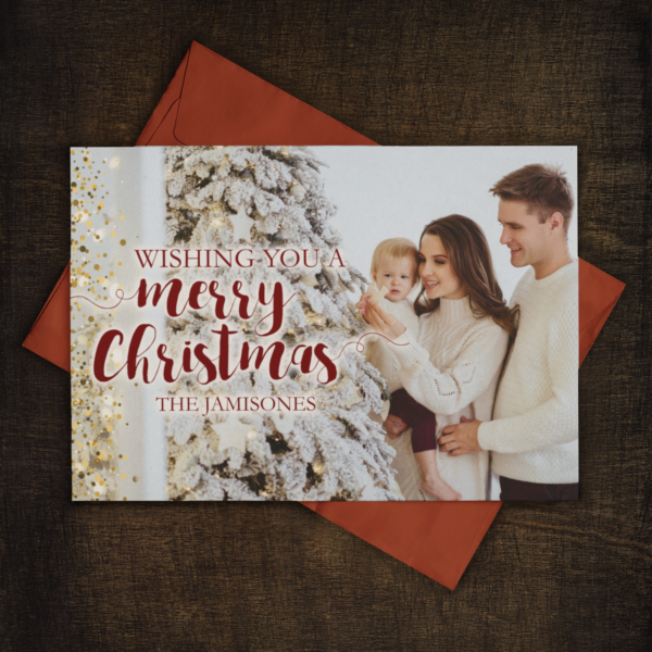 custom photo greeting card for christmas