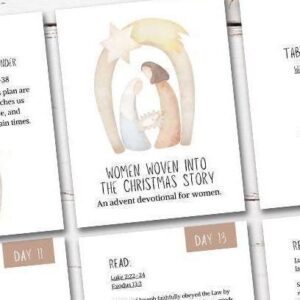 4 week advent study for women, advent scripture readings, daily advent scripture reflections, advent scripture reading plan printable - handmade by Beth Ann Erickson Designs