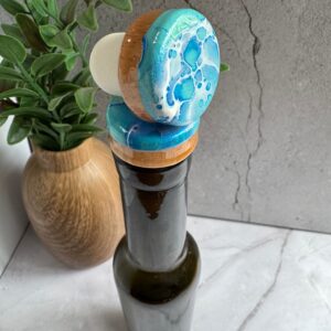 Blue Ocean Wine Bottle Stopper
