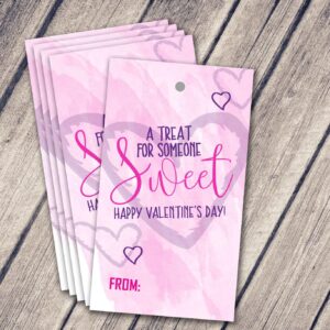 a treat for someone sweet valentines, valentines day treat bag tag, a treat for someone sweet printable, a treat for someone sweet gift tag - handmade by Beth Ann Erickson Designs