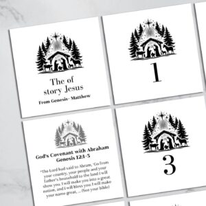 advent scripture cards printable, printable advent verses, christmas scripture cards, christmas bible verse cards, 325x325 print size - handmade by Beth Ann Erickson Designs