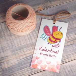 bee mine valentine day gift tag, valentine canva templates, valentines day templates, valentine gift tag, valentines day tags printable - handmade by Beth Ann Erickson Designs