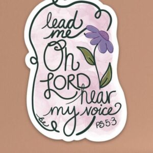 bible verse stickers waterproof, christian sticker water bottle bible verse, watercolor scripture sticker, laptop stickers, psalm 53 - handmade by Beth Ann Erickson Designs