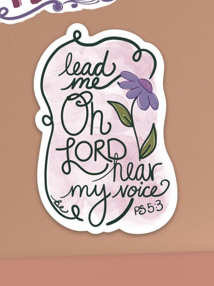 bible verse stickers waterproof, christian sticker water bottle bible verse, watercolor scripture sticker, laptop stickers, psalm 53 - handmade by Beth Ann Erickson Designs