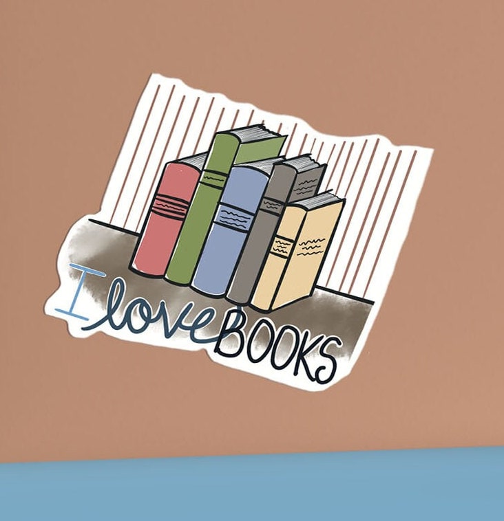 book tea stickers, waterbottle sticker set, book lover, tea lover, coffee theme stickers, water bottle, laptop, waterproof vinyl stickers - handmade by Beth Ann Erickson Designs