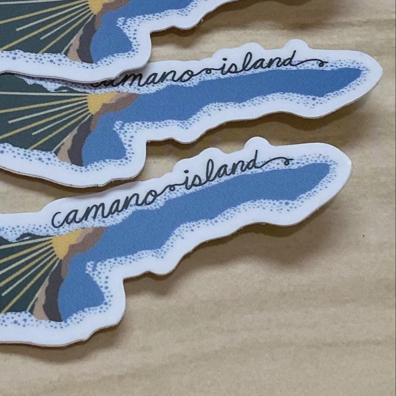 camano island, wa waterbottle sticker, waterproof, water bottle sticker, laptop sticker, outdoor stickers - handmade by Beth Ann Erickson Designs