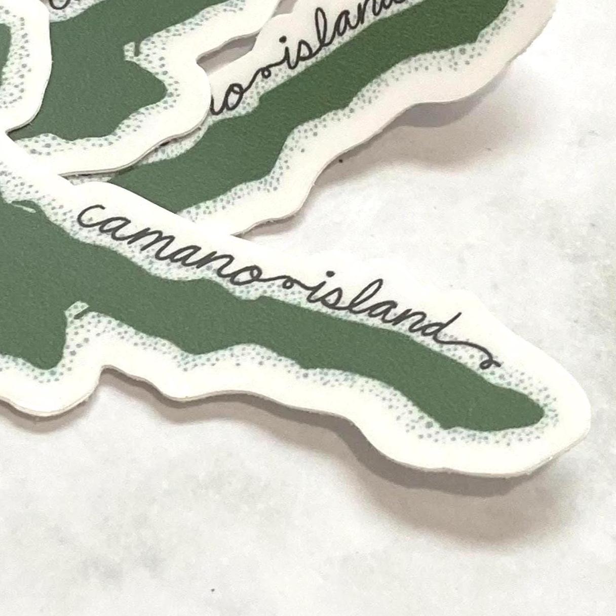 camano island washington sticker, water bottle sticker, waterproof sticker, laptop sticker, outdoor stickers, vinyl sticker, camano island - handmade by Beth Ann Erickson Designs