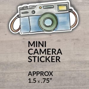 camera sticker small, photography stickers waterproof, vinyl pack - handmade by Beth Ann Erickson Designs