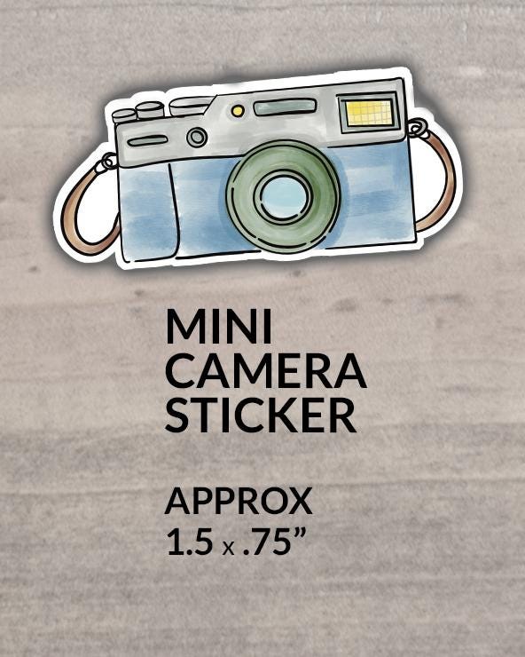 camera sticker small, photography stickers waterproof, vinyl pack - handmade by Beth Ann Erickson Designs