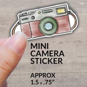 camera sticker small, photography stickers waterproof, vinyl - handmade by Beth Ann Erickson Designs