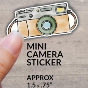 camera sticker small, photography stickers waterproof, vinyl - handmade by Beth Ann Erickson Designs