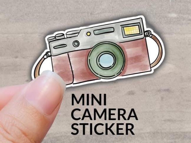 camera sticker small, photography stickers waterproof, vinyl pack - handmade by Beth Ann Erickson Designs