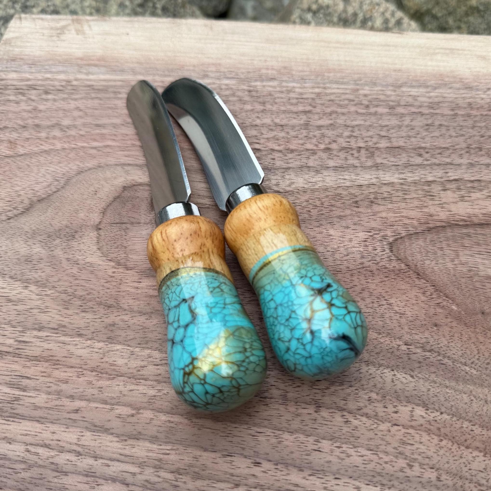 cheese knife home decor, cheese knive, charcuterie cheese knives, charcuterie utensil, cheese lover gift, set of one, painted cheese knives - handmade by Beth Ann Erickson Designs