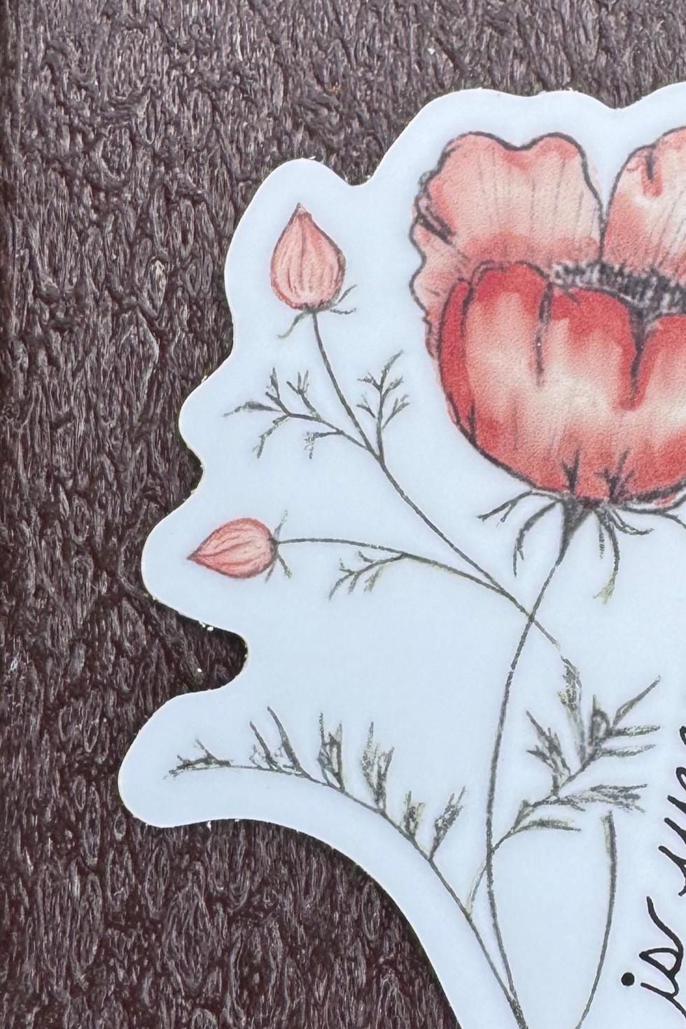 it is well with my soul sticker, water bottle sticker, laptop sticker, outdoor stickers, christian waterbottle sticker, waterproof sticker - handmade by Beth Ann Erickson Designs