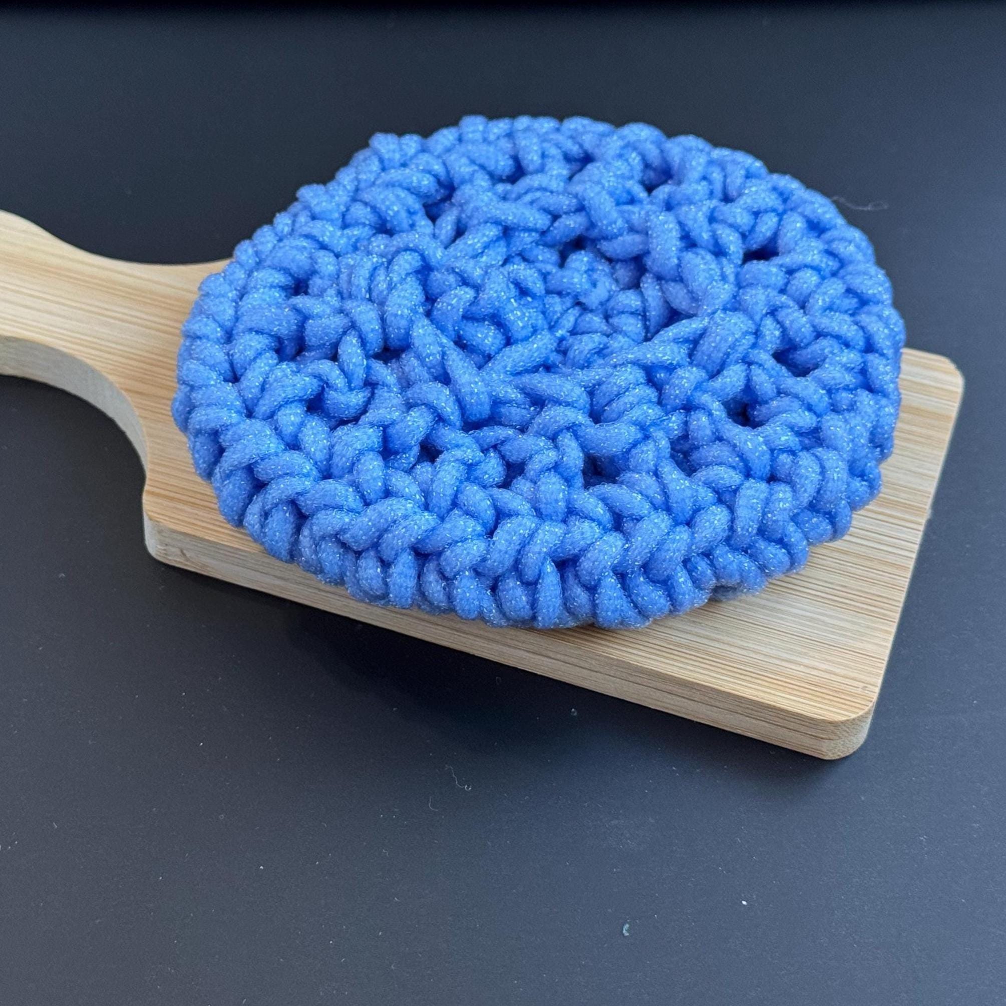 kitchen scrubbie, reusable nylon scouring pad, crochet scrubbie, crochet scrubbies, handmade crochet scrubby, kitchen scrubbers crochet - handmade by Beth Ann Erickson Designs