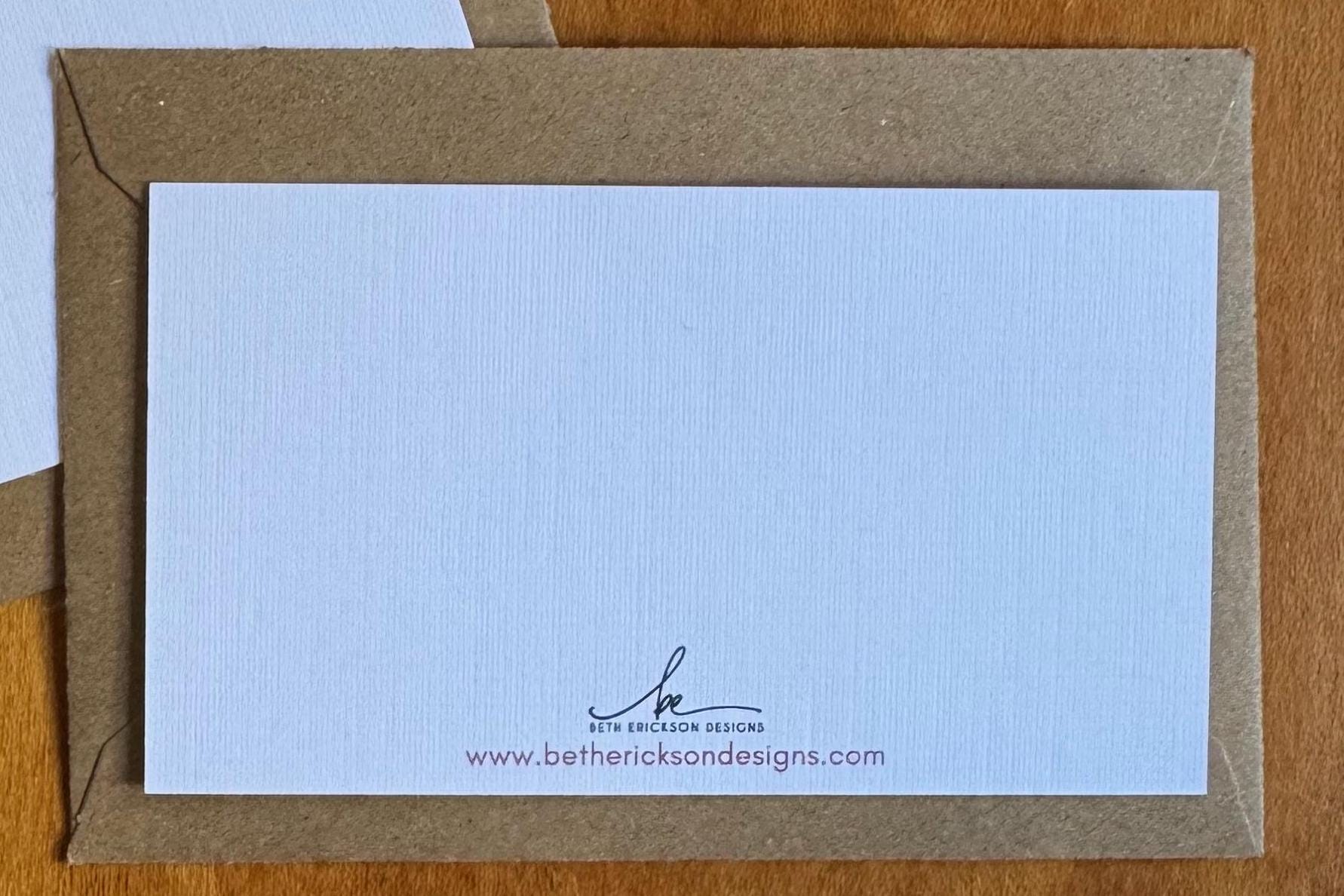 mini enclosure cards with envelopes, hot air balloon note cards, gift enclosure note with envelope, gift enclosure cards, cute gift tags - handmade by Beth Ann Erickson Designs