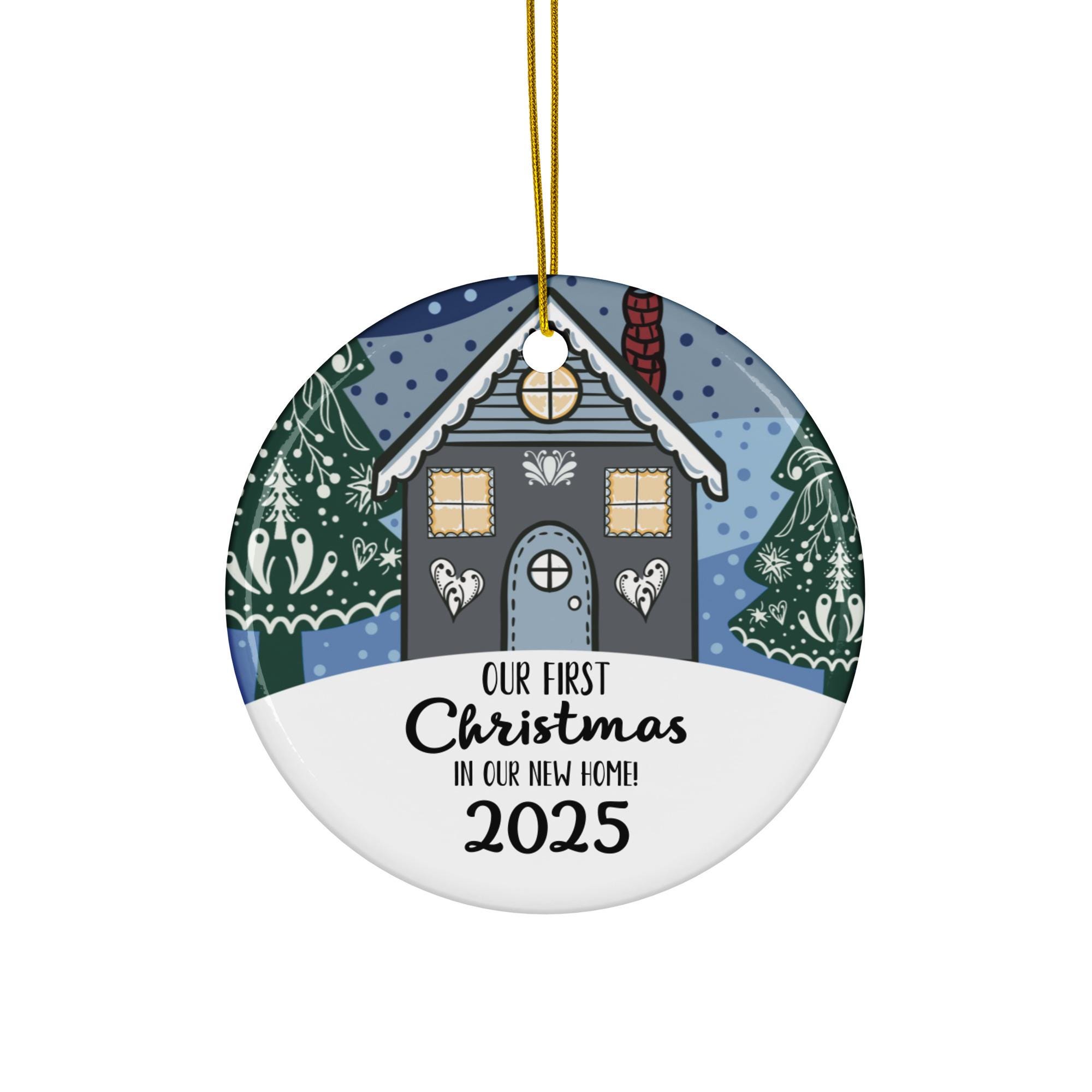 our first christmas home ornament, scandinavian christmas ornaments, nordic gingerbread house - handmade by Beth Ann Erickson Designs