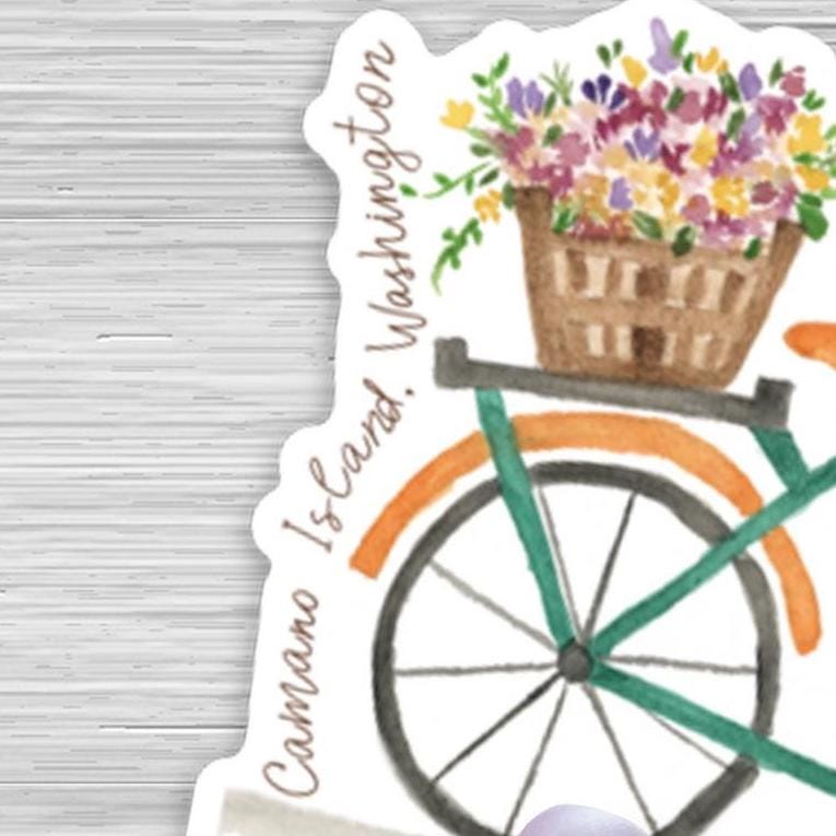 outdoorsy stickers, camano island wa sticker, washington state, adventure stickers, vinyl outdoor stickers waterproof, water bottle sticker - handmade by Beth Ann Erickson Designs