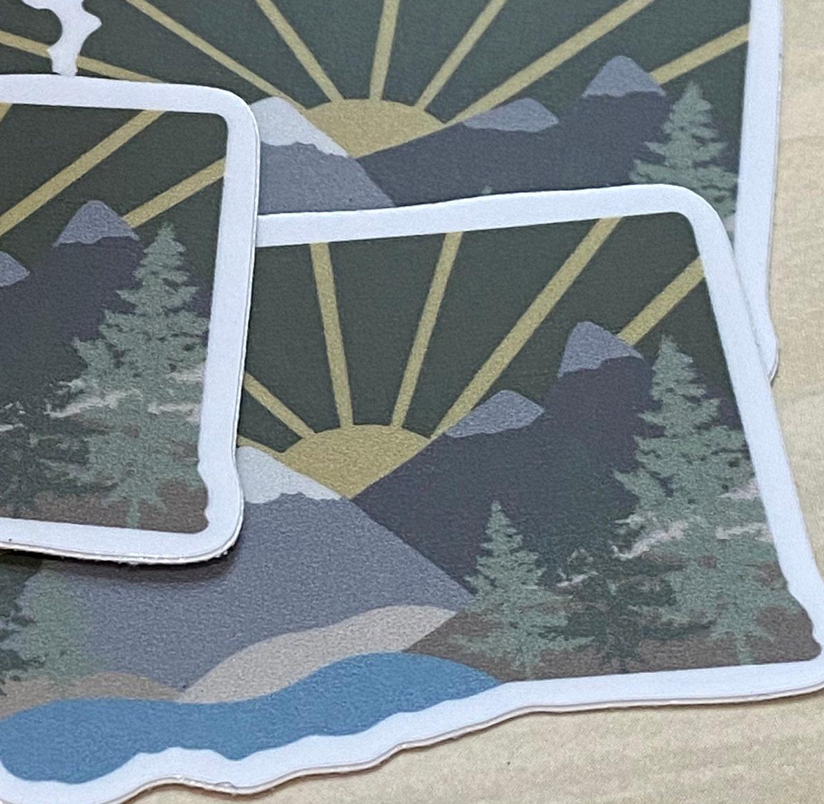 outdoorsy stickers, outdoor stickers waterproof, washington state sticker, adventure stickers, vinyl outdoor stickers - handmade by Beth Ann Erickson Designs