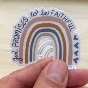Rainbow christian sticker