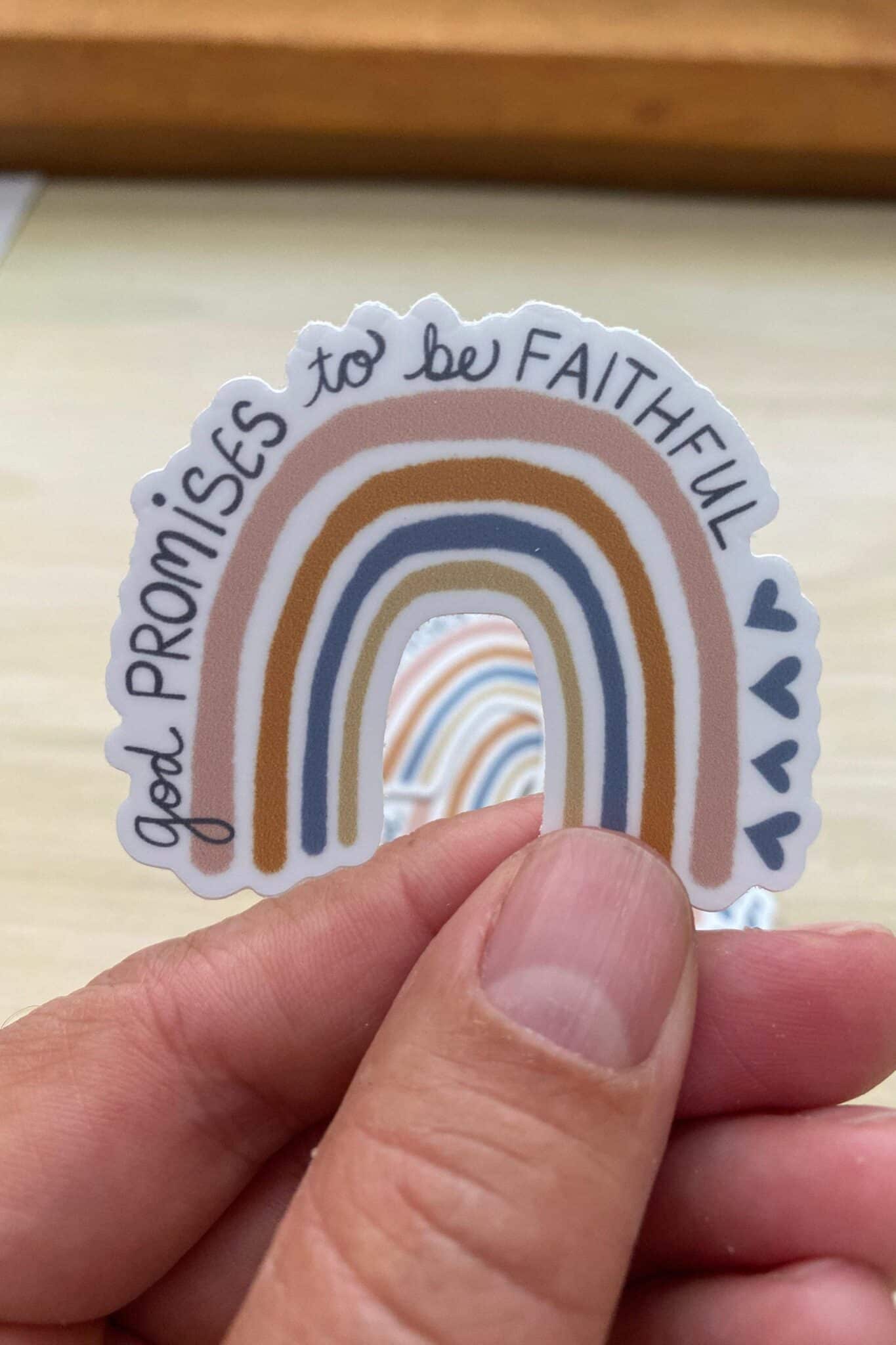 Rainbow christian sticker
