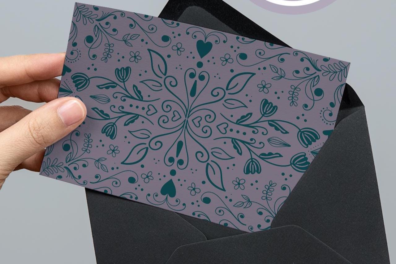 scandinavian cards, blank greeting cards, blank note cards, stationary cards, note cards with envelopes, folk art greeting cards - handmade by Beth Ann Erickson Designs