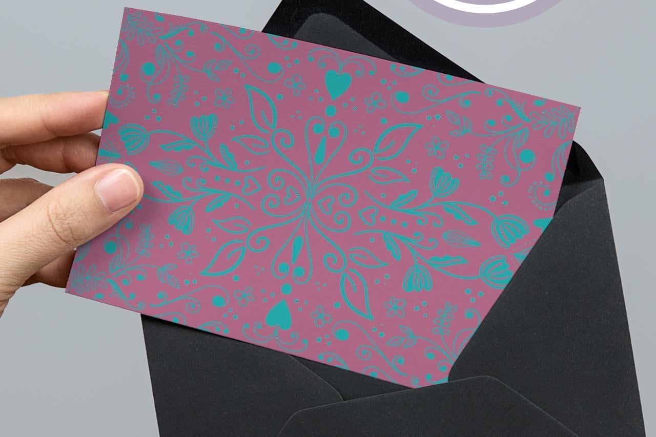 scandinavian cards, blank greeting cards, blank note cards, stationary cards, note cards with envelopes, folk art greeting cards - handmade by Beth Ann Erickson Designs