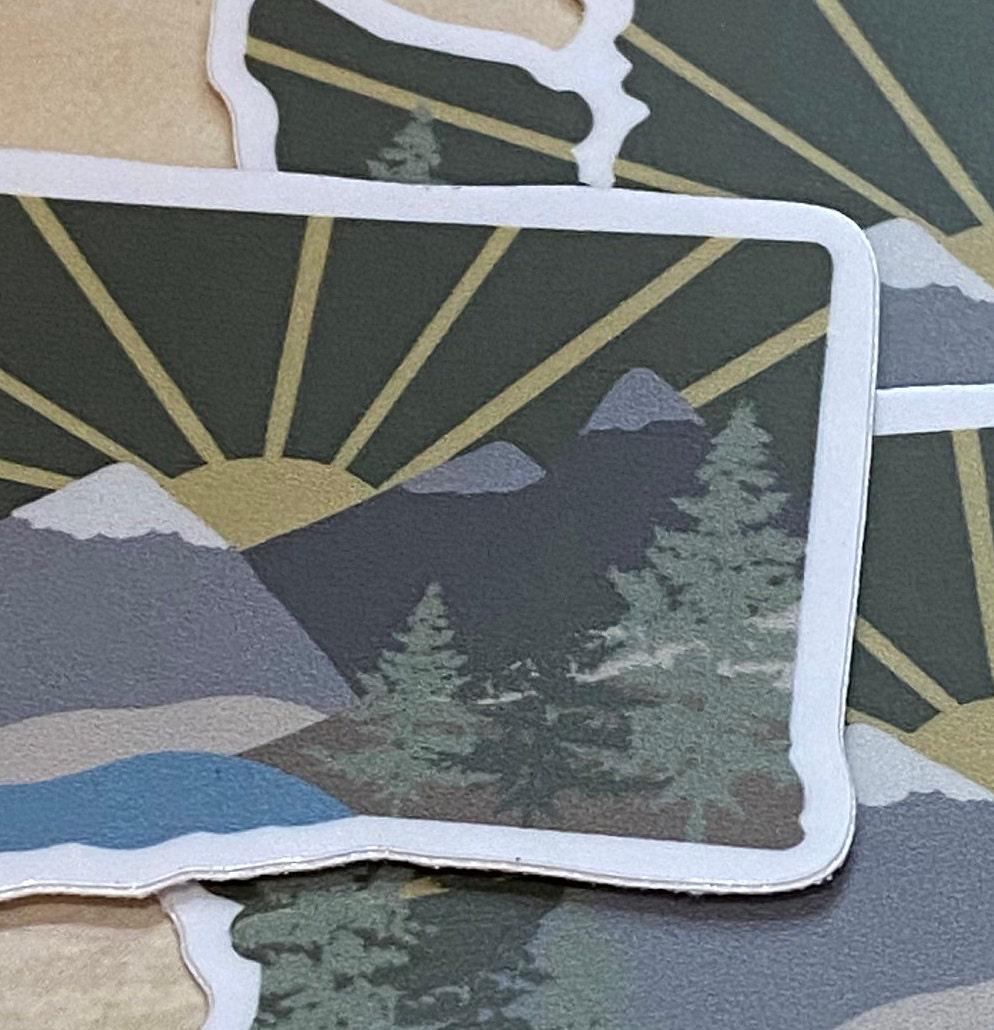 state stickers, waterproof water bottle sticker, washington sticker, laptop sticker, outdoor stickers, vinyl sticker, washington gifts - handmade by Beth Ann Erickson Designs