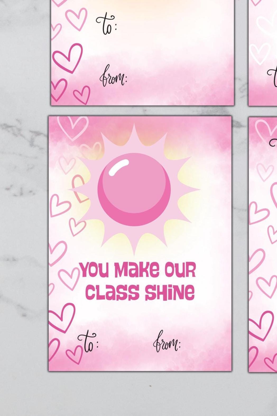 teacher to student valentines card, teacher to student valentines tag, valentines day from teacher, student valentines - handmade by Beth Ann Erickson Designs