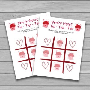 valentines day tic tac toe, printable tic tac toe, kids game sheets, activity sheets for kids, print at home, tic tac toe game kids - handmade by Beth Ann Erickson Designs