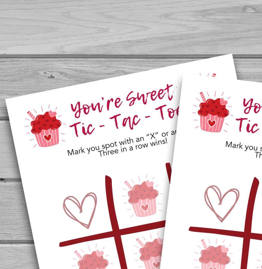 valentines day tic tac toe, printable tic tac toe, kids game sheets, activity sheets for kids, print at home, tic tac toe game kids - handmade by Beth Ann Erickson Designs