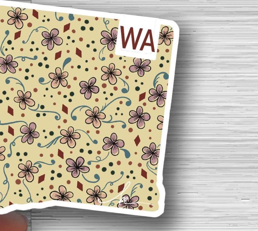 washington state stickers, pacific northwest sticker, water bottle sticker, laptop sticker, outdoor stickers, washington state sticker decal - handmade by Beth Ann Erickson Designs
